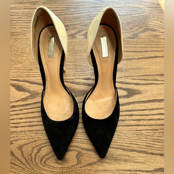 Schultz black and cream suede and patent leather heels size 7 - Picture 11 of 11
